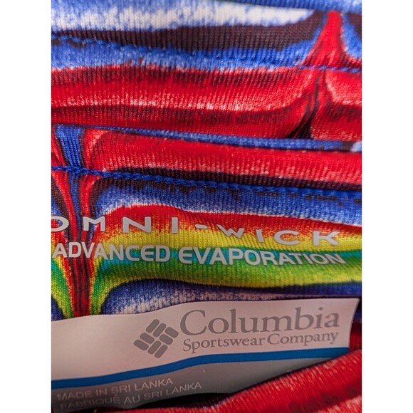 Columbia Dress Omni-Wick Rainbow Geometric Design Athletic Crossover Back Size M - Picture 8 of 12